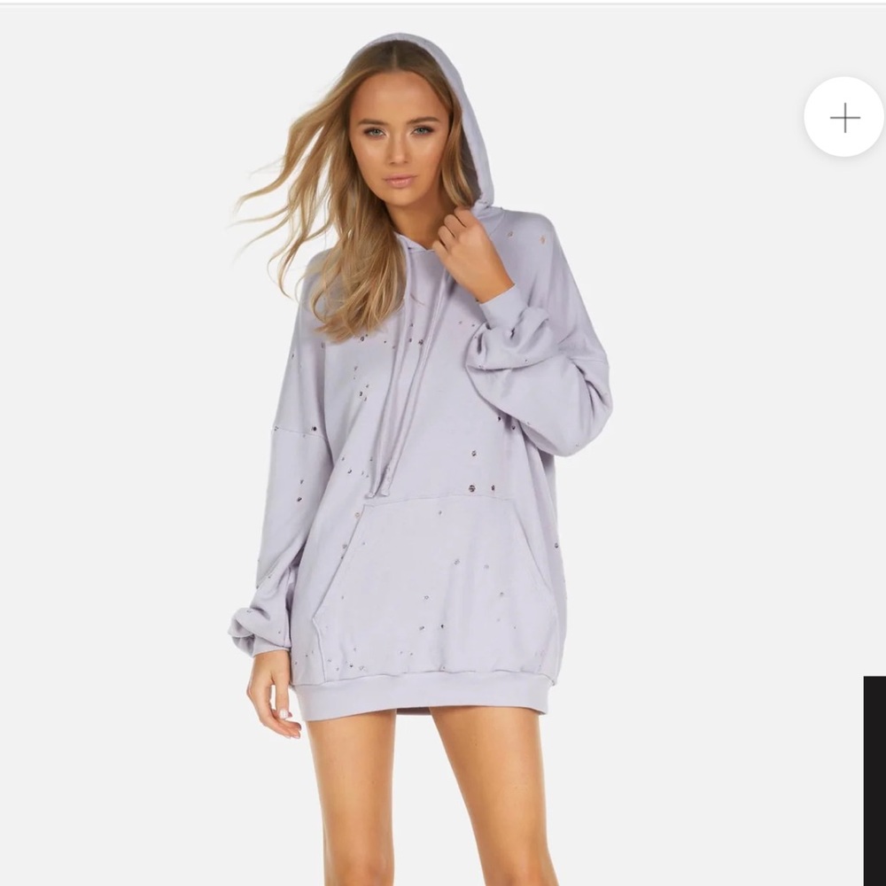 Michael Lauren BRAYDEN PULLOVER HOODIE DRESS